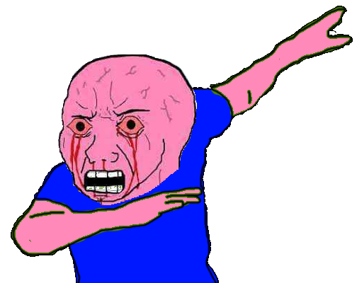 Pink wojak dabbing — Wojak meme