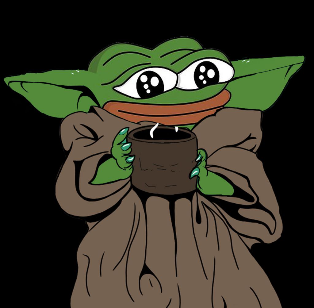 Pepe baby yoda coffee — Pepe meme