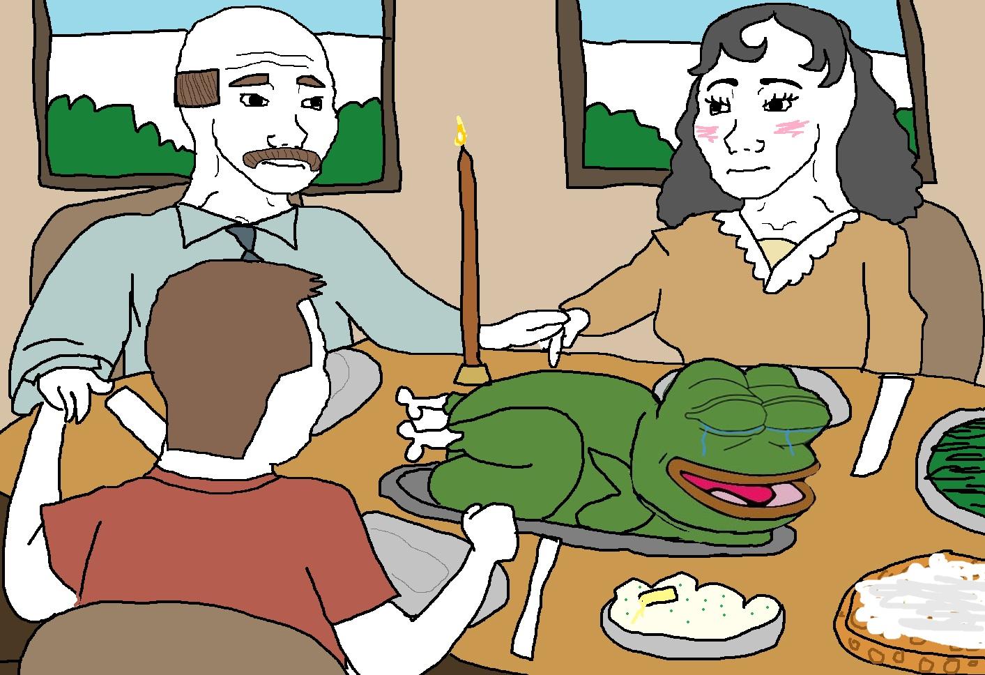 Wojak family dinner — Wojak meme