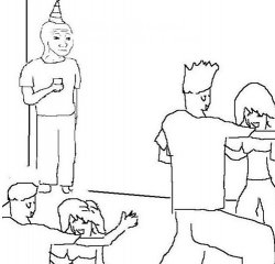 Guy in corner of party meme template — Templates meme