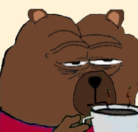 Bobo sips coffee — Bobo meme
