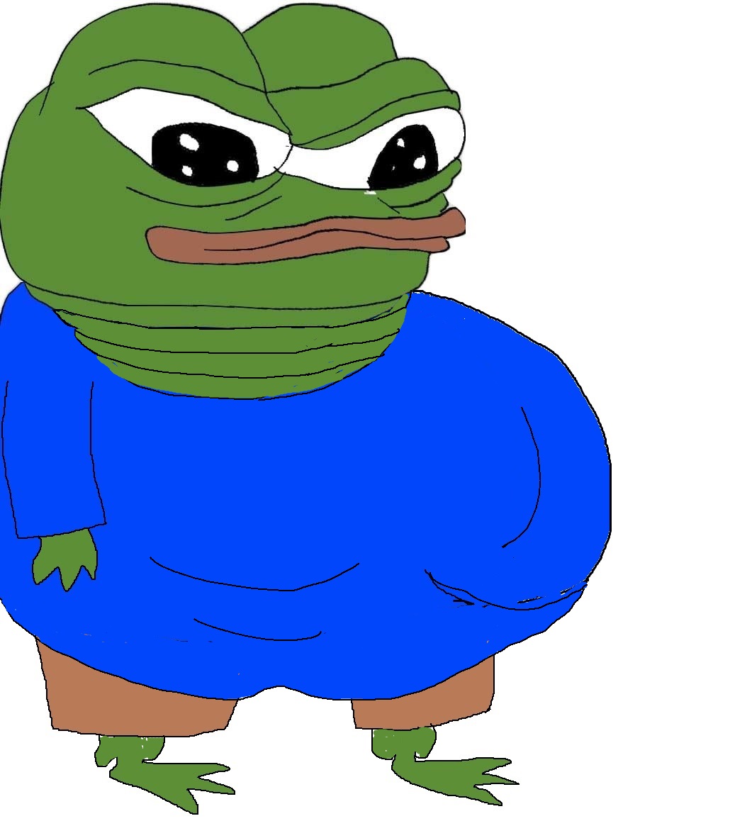 Pepe very fat standing — Pepe meme