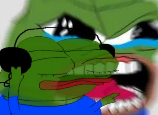Pepe screaming on phone Cali Pack 3 sticker — Sticker Packs meme