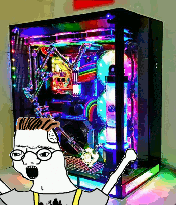 Zoomer excited for neon computer — Zoomer meme
