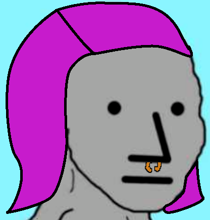Wojak npc pink hair — Wojak meme