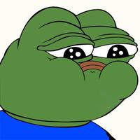 Pepe blowing out cheeks — Pepe meme