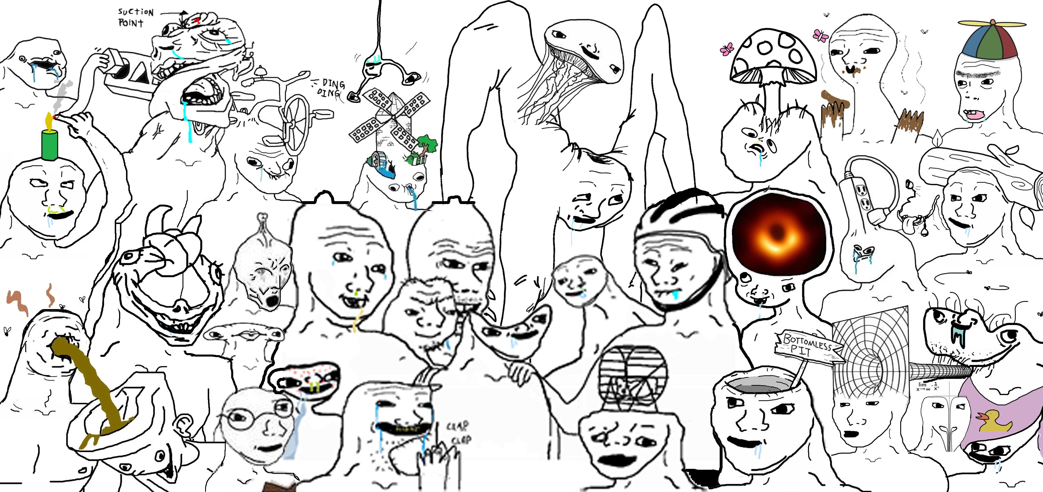 Brainlet crew all brainlets — Brainlet meme