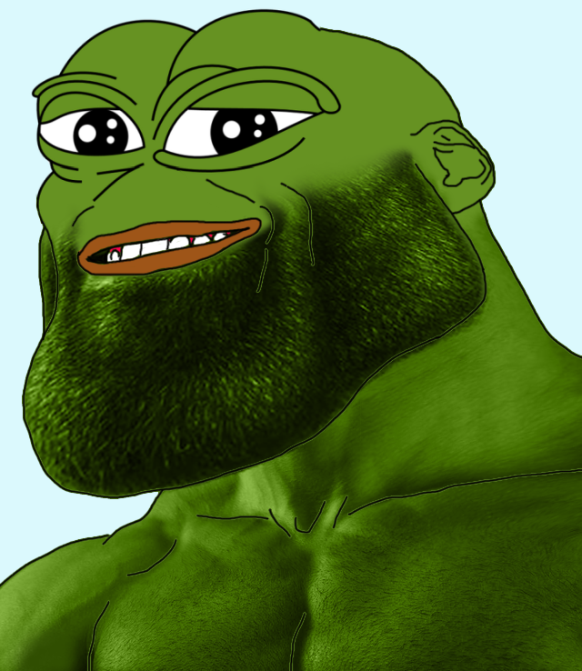 Pepe chad face — Pepe meme
