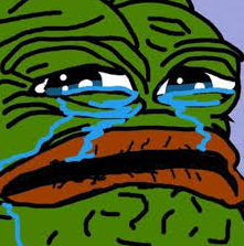 Pepe wrinkled crying — Pepe meme