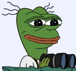 Pepe thinning hair binoculars — Pepe meme