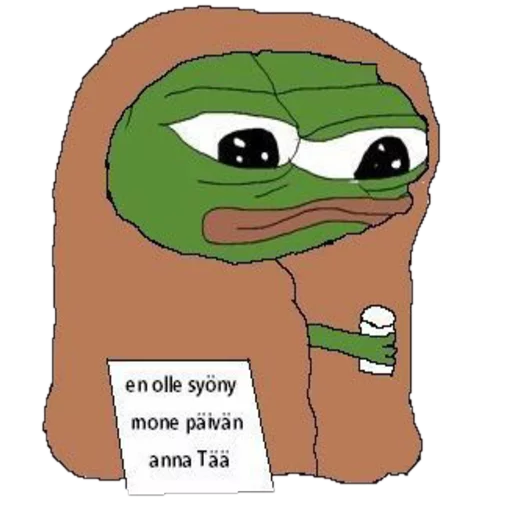 Finnish monk with soup Frog Friends sticker — Sticker Packs meme