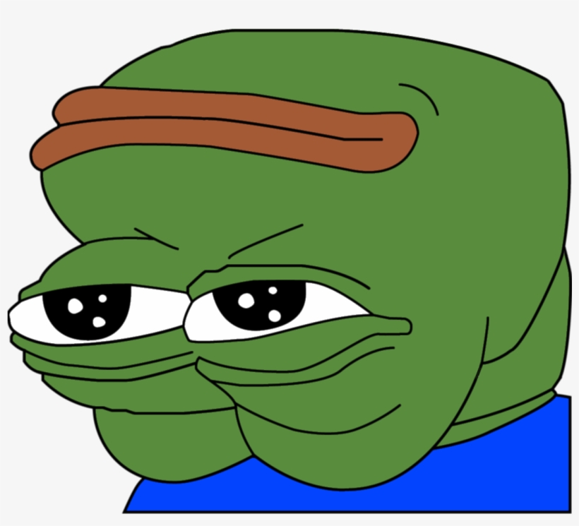 Pepe sad face upside down — Pepe meme