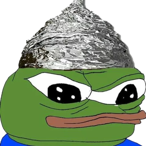 Tinfoil hat Frog Friends sticker — Sticker Packs meme