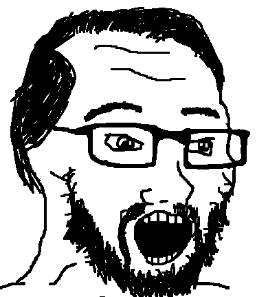 Wojak soy open mouth — Wojak meme