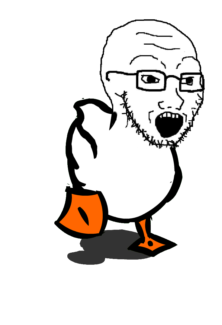 Wojak soy boy duck walking — Wojak meme