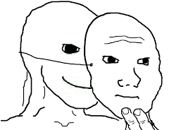 Wojak alien wearing normal wojak face — Wojak meme