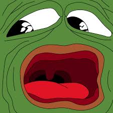 Pepe shocked closeup — Pepe meme