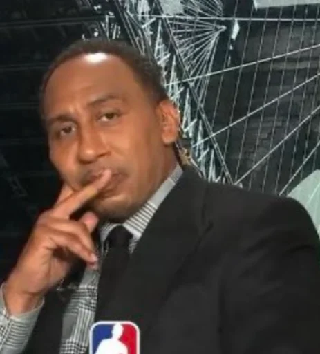 Stephen a smith thinking Cali Pack 3 sticker — Sticker Packs meme
