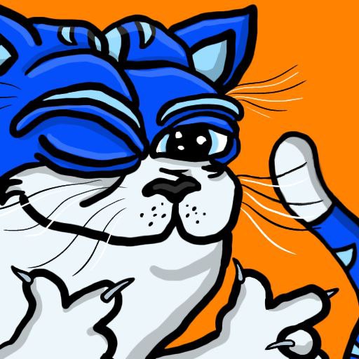 Toshi cat winking pointing — $TOSHI meme