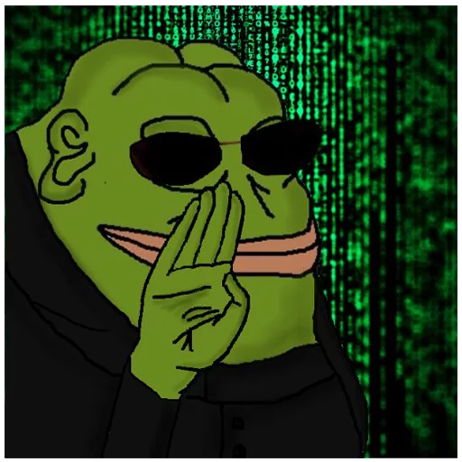 Matrix sunglasses Groyper sticker — Sticker Packs meme