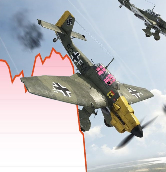 Pink wojak stuka dive bomber — Wojak meme