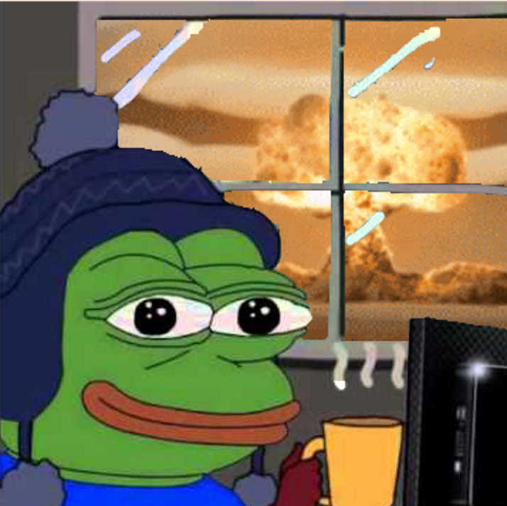 Pepe comfy nuke explosion — Pepe meme