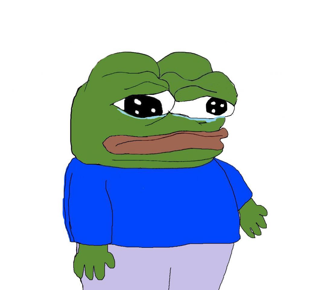 Pepe small crying — Pepe meme