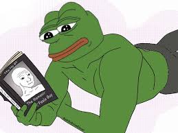 Pepe reads wojak book — Pepe meme