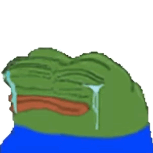 Pepe Crying Away — Reaction meme