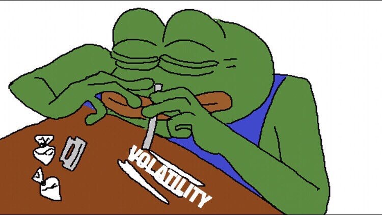 Pepe snorting volatility — Pepe meme