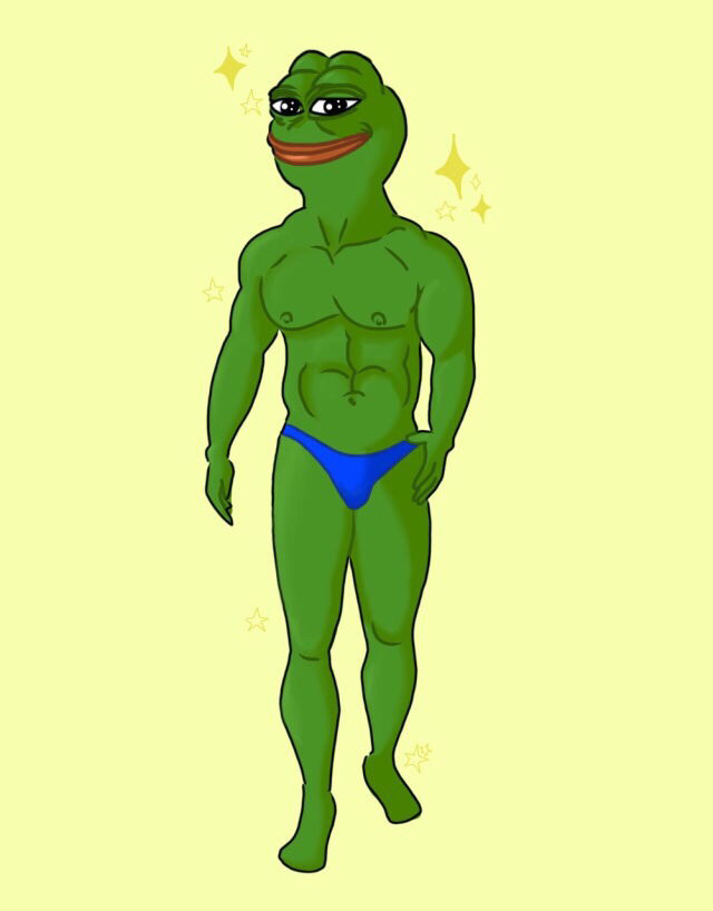 Pepe muscle thong — Pepe meme