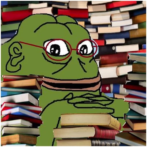 Librarian books Groyper sticker — Sticker Packs meme