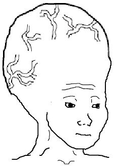 Wojak big veiny brain — Wojak meme