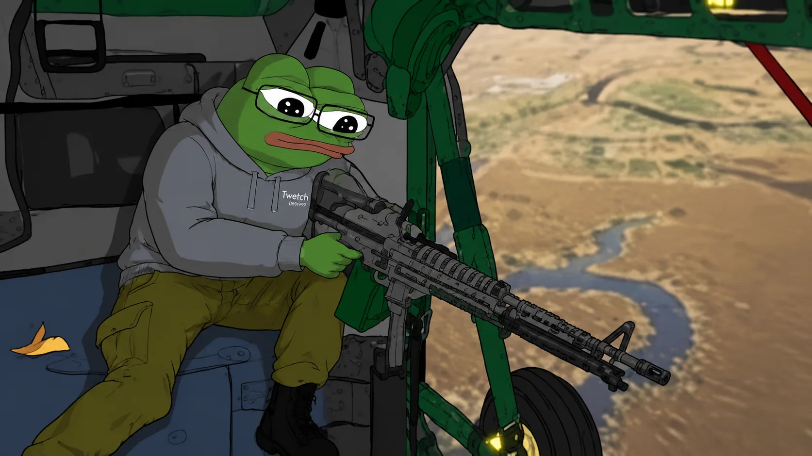 Apu helicopter Gunner — Twetch meme