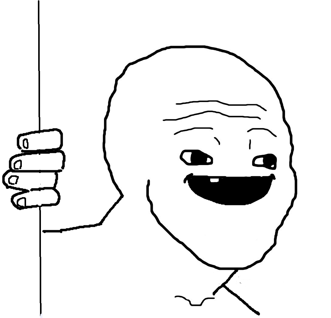 Brainlet smiling — Brainlet meme