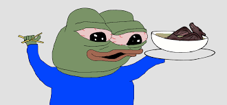 Pepe eating bat soup — Pepe meme
