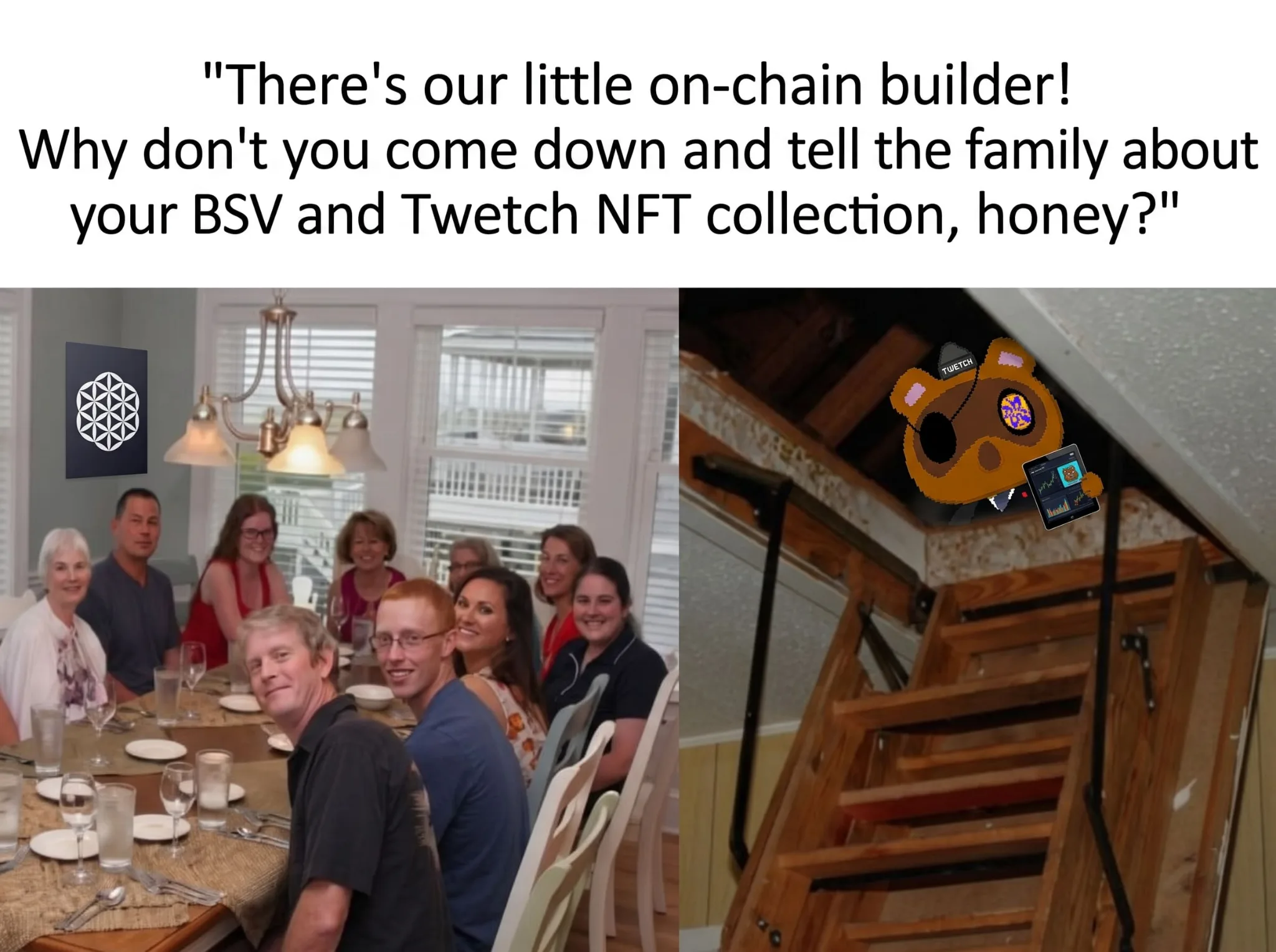 Our Little BSV Builder — Twetch meme