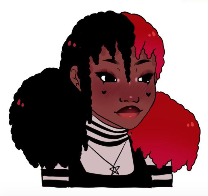 Wojak black girl red black hair — Wojak meme