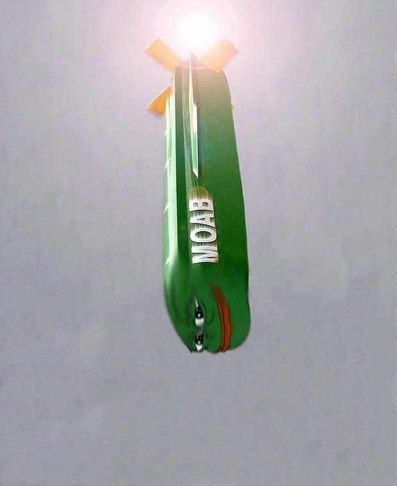 Pepe moab bomb — Pepe meme