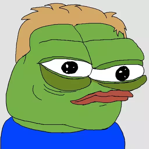 Older blond pepe Frog Friends sticker — Sticker Packs meme