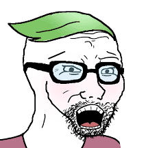 Wojak soy boy green hair — Wojak meme