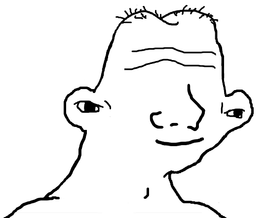 Brainlet wide eyes — Brainlet meme