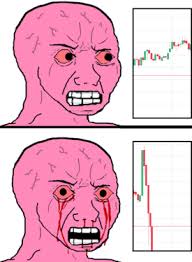 Pink wojak checks graph — Wojak meme