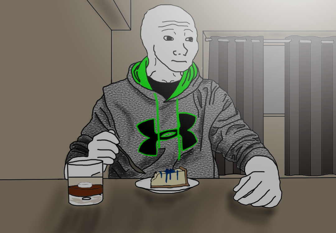 Wojak under armour hoodie — Wojak meme