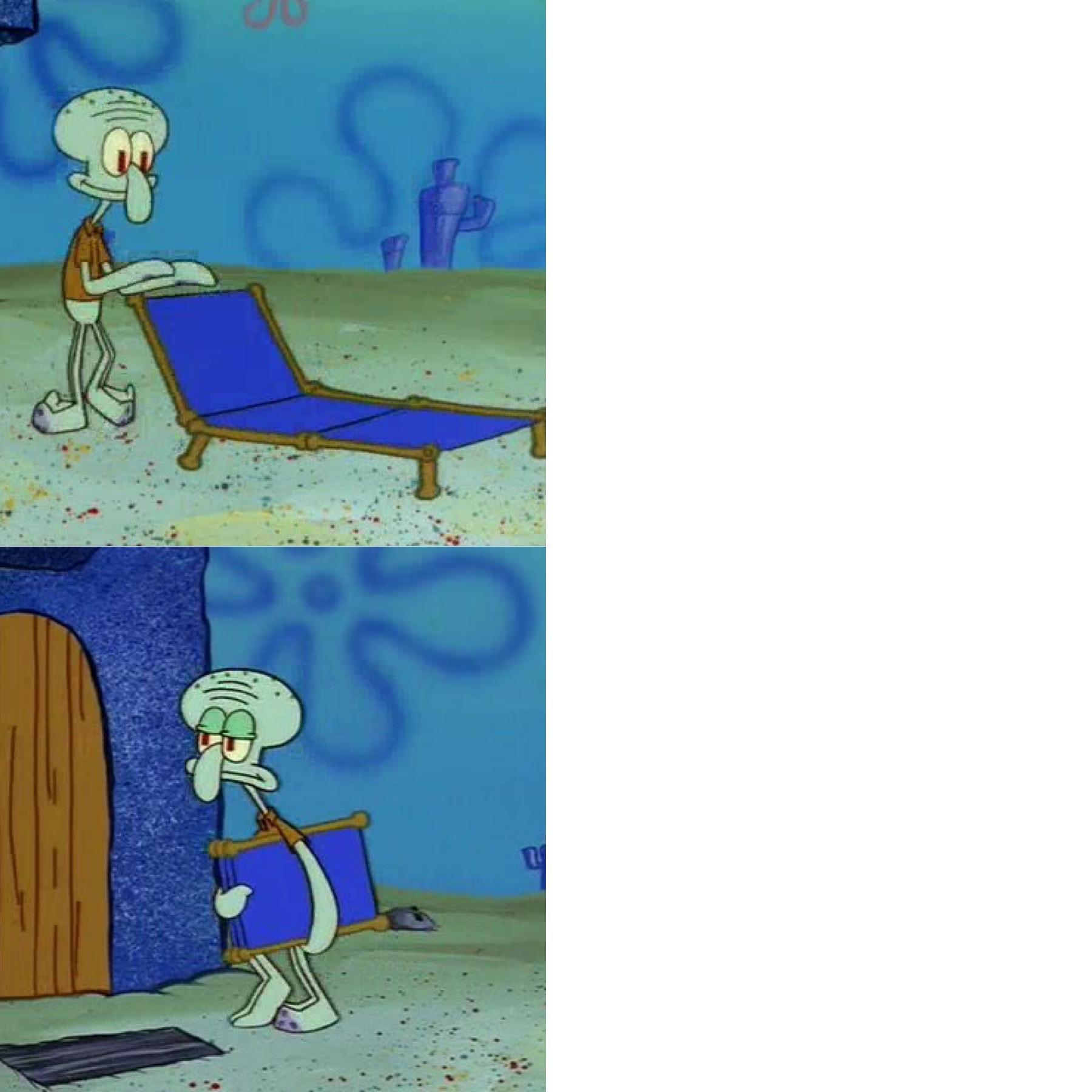 Squidward chair meme template — Templates meme