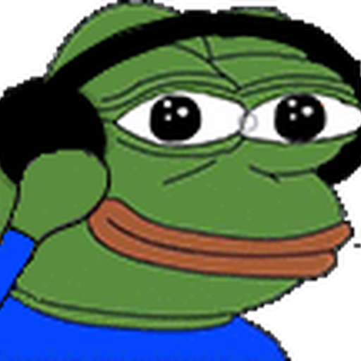 Pepe happy listening to music headphones — Pepe meme