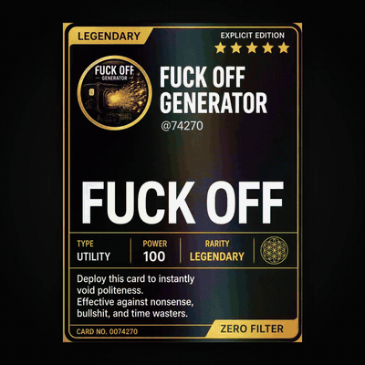 FUCK OFF — Reaction meme