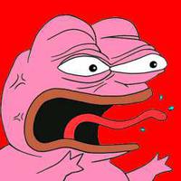 Pepe pink angry face — Pepe meme