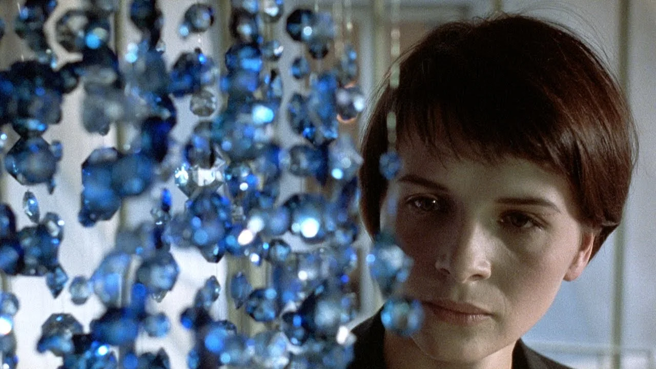 Julie Gazing Through Blue Crystal Hanging — Templates meme