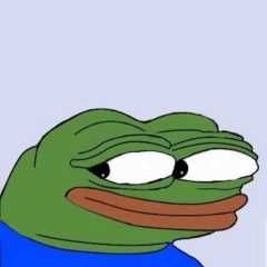 Pepe squished sideeye — Pepe meme